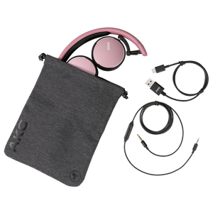 AKG Y400 WIRELESS - Pink - Wireless mini on-ear headphones - Detailshot 3