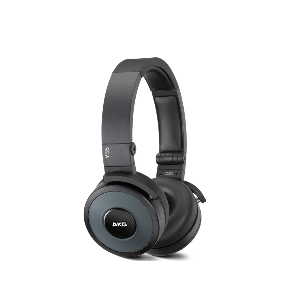 Y55 - Black - High-performance DJ headphones with in-line microphone and remote - Hero
