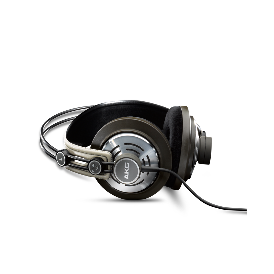 K142HD - Black - Over-ear, semi-open studio headphones with adjustable headband - Hero