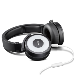 Y55 - White - High-performance DJ headphones with in-line microphone and remote - Detailshot 1