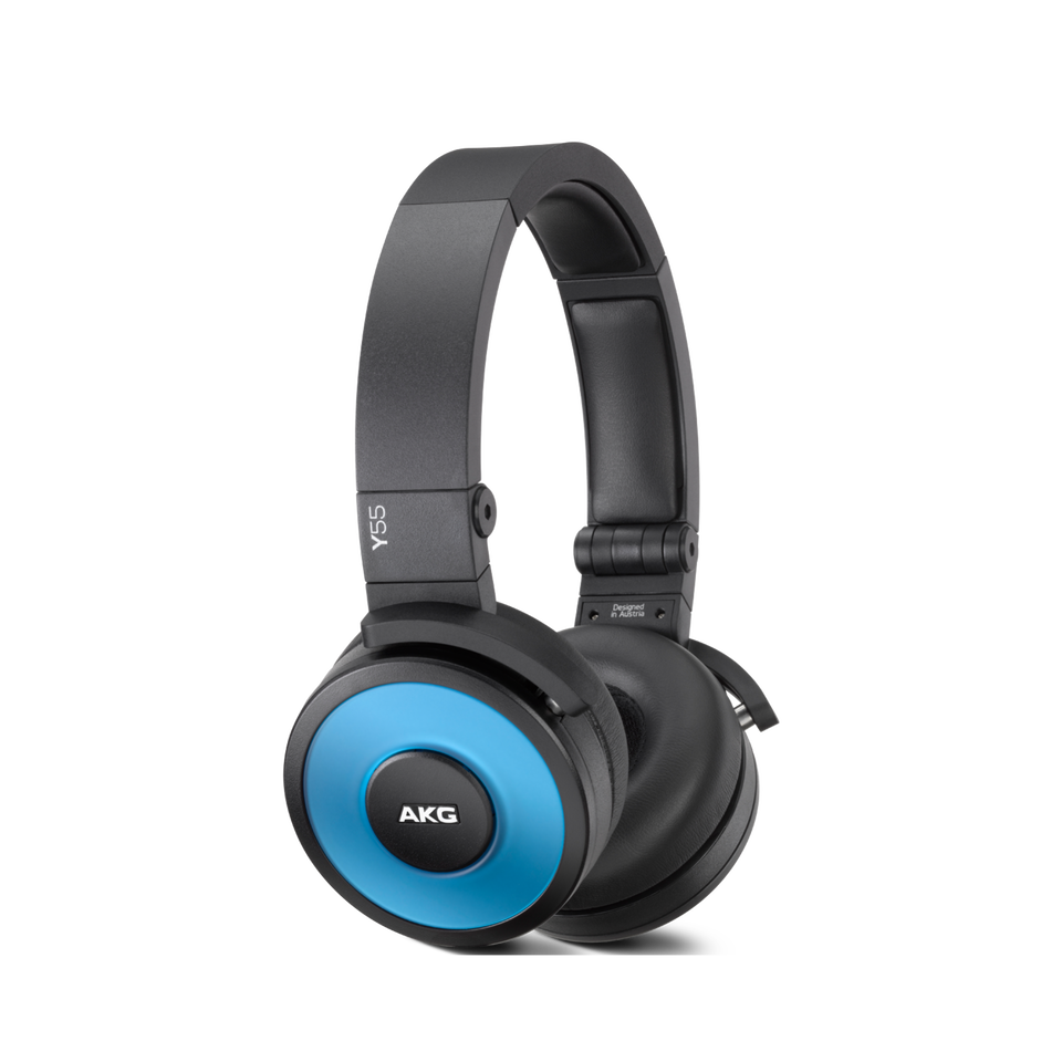 Y55 - Blue - High-performance DJ headphones with in-line microphone and remote - Hero
