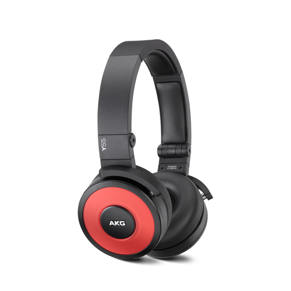 Y55 - Red - High-performance DJ headphones with in-line microphone and remote - Hero