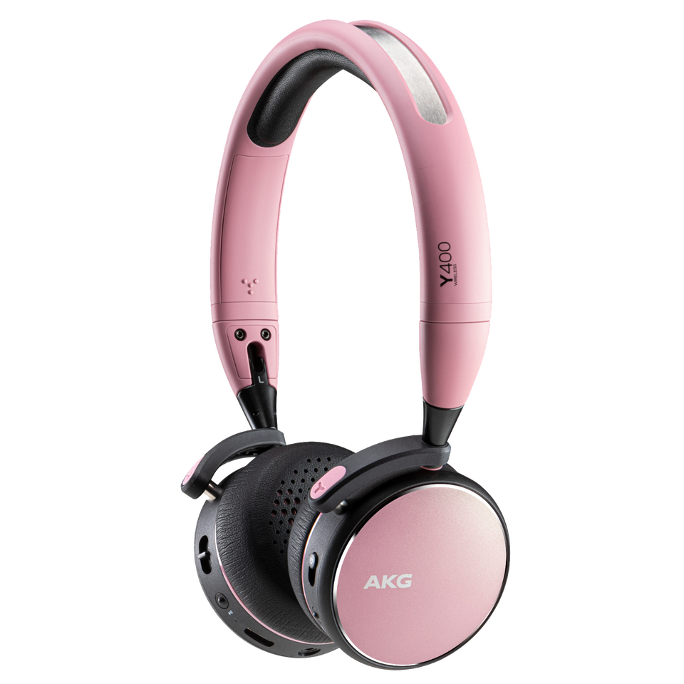 AKG Y400 WIRELESS - Pink - Wireless mini on-ear headphones - Hero