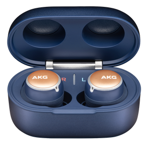 AKG N400NC TWS - Blue - True Wireless Noise Cancelling Headphones - Hero