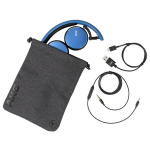 AKG Y400 WIRELESS - Blue - Wireless mini on-ear headphones - Detailshot 3
